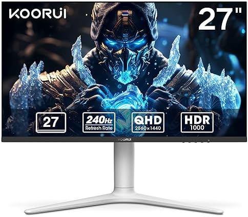 KOORUI 27'' Ecran PC Gaming Incurvé 1800R, Moniteur PC Dalle VA